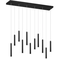 TRIO Leuchten LED Pendelleuchte, Dimmfunktion, LED fest integriert, Warmweiß, Ausgefallene Esstisch-Lampe hängend aus Metall, 11-flammig B: 115cm