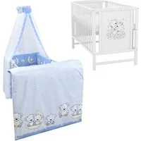 Baby-Delux Komplettbett Babybett Mia Komplettset, 10-tlg., Kinderbett 60x120 cm weiß, Bettset verschiedene Designs