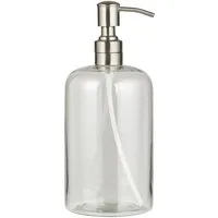 Ib Laursen Seifenspender aus Glas mit Edelstahlpumpe, nachfüllbar Höhe 23 cm, Ø 10 cm