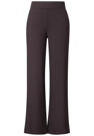 Street One Studio - Jersey-Hose mit Schlitzen braun/rot - Gr. - 42/30