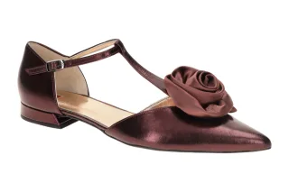H?gl 1841 Blossom Ballerinas Dunkelrot Barolo Spitz Damen Halbschuhe