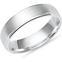 Unique Silberring matte Oberfläche mit polierten Kanten 5mm breit R8505
