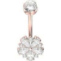 PIERCINGLINE Bauchnabelpiercing Titan Bananabell mit Innengewinde KRISTALLBLUME (Bananabells, 1-tlg)