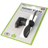 AccuCell Tischventilator Mini-Ventilator für Smartphones mit Micro USB Anschluss, Micro-USB-An
