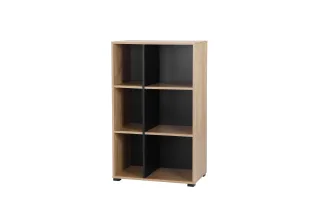 OTTO home Aktenregal "Moid," Bücherregal, Maße 64,5x40x106 cm, 6 Fächer für viel Stauraum