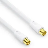 conecto conecto TV Antennenkabel, Koaxial Kabel, weiß TV-Kabel, (200 cm)