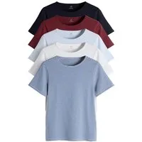 The Set T-Shirt The Set körpernahe Kurzarm-T-Shirts, 5er-Pack (5-tlg)