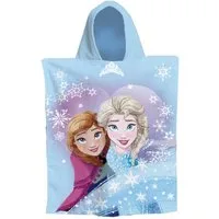 Disney Frozen Badeponcho Winter Fun Kinder Poncho mit Kapuze aus 100 % Baumwolle für Schwimmbad, Baumwolle