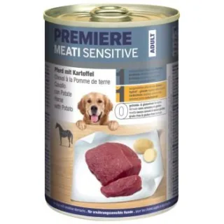 PREMIERE Meati Sensitive Nassfutter Hund, Adult, Pferd und Kartoffeln 24x400 g