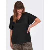 ONLY CARMAKOMA Shirtbluse CARBRYNJA LIFE S/S IN-ONE TOP WVN in glänzender Optik