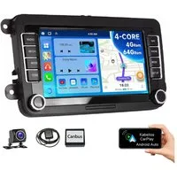 ESSGOO 7" Android 15 Für VW GOLF 5 6 Touran Polo Passat Caddy Seat Skoda EOS Autoradio (RDS, FM, DAB+ (optional), 2 DIN Carplay Android Auto Bluetooth EQ USB GPS Navi WIFI Touchscreen)