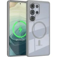 EAZY CASE Handyhülle Transparente Hülle mit MagSafe Galaxy S25 Ultra 6,9 Zoll, Back Cover Slimcover mit Displayschutz, Magsafefunktion, Bumper-Hülle