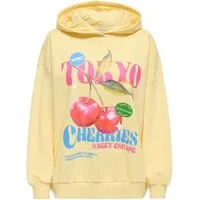 ONLY Sweatshirt ONLELO L/S PRINT HOOD BOX SWT Baumwollmischung, regular fit