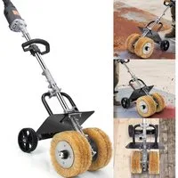 XERSEK Walzenschleifer 3850W Satiniermaschine 6in1 Bürstenschleifer 6 Stufen Schleifmaschine, max. 4000 U/min, mit 180mm Stahlbürsten für Holz Metall Fliesen