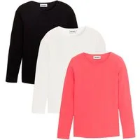 bonprix Langarmshirt (Packung, 3-tlg) regular fit, aus reiner Baumwolle, Casual Stil