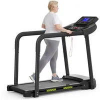 ANYSUN Laufband Laufband für Senioren,faltbares Laufband für Zuhause mit Handläufen (Großes LED-Display für ältere Menschen, Laufband für Senioren), Fitness-Trainingsgerät für ältere Menschen mit Herzfrequenzmesser