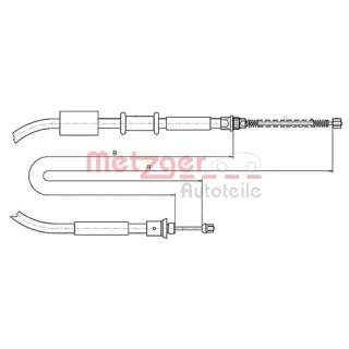 Metzger Handbremsseil hinten links Fiat Punto 176