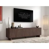 Compleo TV-Schrank 180 cm breit, Lowboard Nussbaum oder Kaschmir Japandi Design