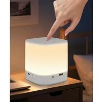 ZMH LED Tischleuchte Akku 1800mAH Touch Dimmbar Nachttischlampe Kabellos Schlafzimmer, Augenschutz, LED fest integriert, 3000-6500K, USB Aufladbar mit 3 Farbtemperatur&Timing Funktion Nachtlicht