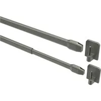 INTERDECO Vitragestange Geno, ausziehbar, Fensterflügel-Montage, Metall, Silbergrau, 2 Stk / Packung, 10/8