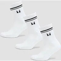 MP Pilates-Socken (3er Pack) – Weiß - UK 2-5