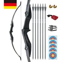 ibettertec Recurvebogen 53 Zoll, 40 lbs, takedown, Fiberglas Pfeile, für Rechts- & Linkshänder (Bogenschießen Jagd)