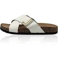 Nowaland Damen Pantoletten – Bequeme Sommer Sandalen mit Korkoptik Pantolette Leicht, bequem, modisch mit weicher Korkoptik-Sohle