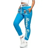 L.gonline Jogginghose Damen JoggingHOSE lang, Trainingshose Baumwolle, Sporthose mit Bündc (Sweatpants, 1-tlg) mit elastischem Bund