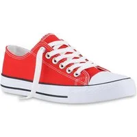VAN HILL 841314 Sneaker Damen Sneaker Low Schnürer Bequeme Basic Stoff Freizeit
