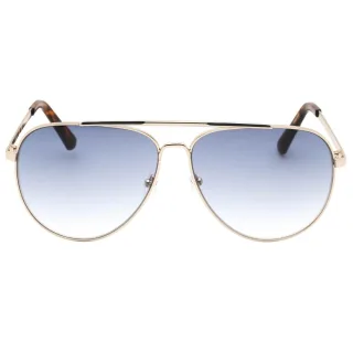 Guess Sonnenbrille mit Farbverlauf, blauen Gläsern und goldenen Gläsern