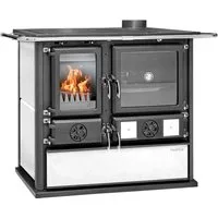 Festbrennstoffherd »Cook Premium« Perl White, Lieferung bis in die Küche, 8,8 kW, Zeitbrand, Küchenofen, Ofenherd zum Heizen, Kochen & Backen