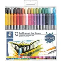 STAEDTLER Filzstift Twin-tip, (72-tlg), Doppelstift, mit zwei unterschiedlichen Spitzen