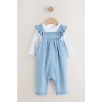 Next Latzhose Baby-Latzhose und Langarm-Bodysuit im 2er-Set (2-tlg)