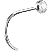Karisma Nasenpiercing Nasenpiercing Edelstahl 316L Mit Kristall Elements, 0,8mm Nasenstecker Stein 2,35mm