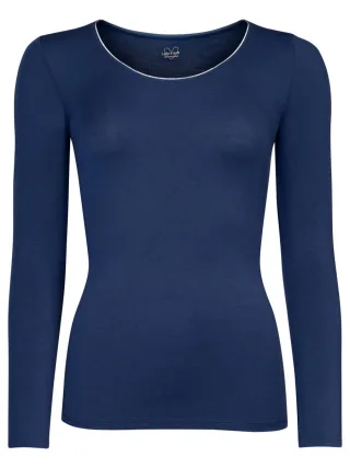 NUR DIE X KILIAN KERNER Damen Longsleeve Micromodal Glitzer-Abschluss