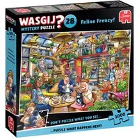Jumbo Spiele Puzzle Wasgij Mystery 28 Feline Frenzy 1000 Teile Puzzle, 1000 Puzzleteile, Made in Europa