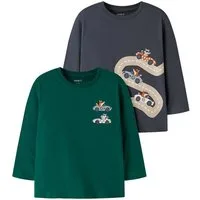 Name It Langarmshirt NMMVAGNO 2P LS LOOSE TOP (Packung, 2er-Pack) Baumwolle, loose fit