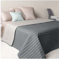 SEI Design Bettüberwurf Tagesdecke Überwurf für Bett Sofa - Liniensteppung – Wendedecke, Wendedecke Bettüberwurf