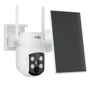 Hiseeu WTD904D 4MP Pixels Solar Powered Wireless WIFI IP Camera with Color Night Vision PIR Motion Alerts 5200mAh Batter