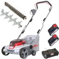 ikra GmbH Akku-Vertikutierer / Lüfter IAVL 2-2032, 32 cm Arbeitsbreite, 40 Volt / 3-in-1-Kombigerät: