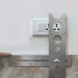 Adjustable Tile Hole Locator Stainless Steel Multi Hole Drill Guide Tool 360 Degree Positioning for Ceramic Marble Glass