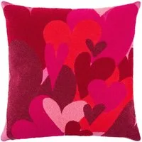 PAD Dekokissen HEARTS EMBROIDERY, schicke stickerei
