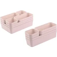 Engelland Schubladeneinsatz Schubladen-Organizer (Vorteils-Set, 14 St., individuelle Anordnung, passend für alle gängigen Schubladen), BPA-frei, spülmaschinengeeignet, gefrierschrankgeeignet
