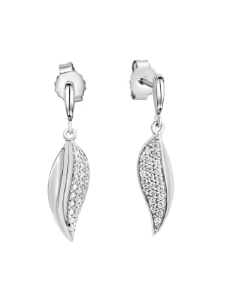 Zeeme Silber Ohrringe Silber 925 mit Zirkonia weiß