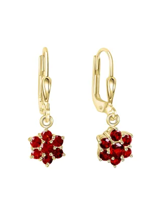 Fascination by Ellen K. Ohrhänger 585/- Gelbgold Granat