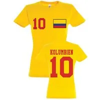Youth Designz Print-Shirt "Kolumbien" Damen T-Shirt mit Fußball Print Geschenk Statement Frauen mit stylischen Aufdruck für Frauen