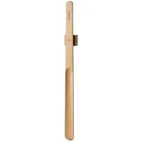 Holz Lichter Schuhlöffel Schuhanzieher Holz lang 55,5 cm, Magnet-Halterung – Massivholz Naturfarbe