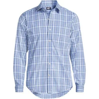 Ultimativ-Hemd für Herren, Classic Fit, Herren, size: regular, Blau, Elasthan/Polyester, by Lands' End