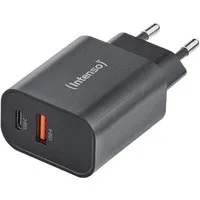 Intenso W30AC Ladestation (30W Power Adapter mit USB-A & USB-C, schwarz)