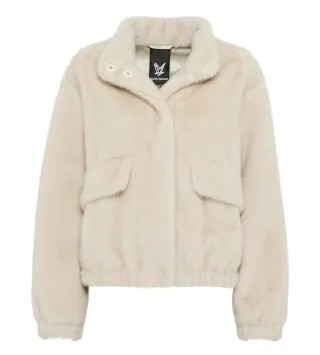 Fuchs Schmitt - Fake Fur Jacke beige - Gr. - 38